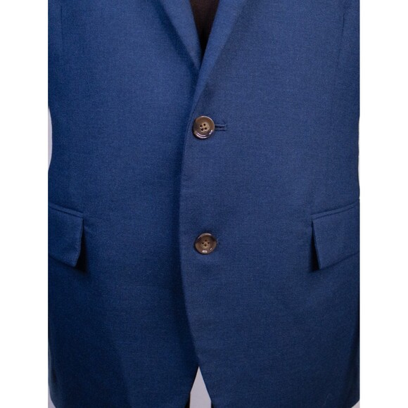 J Crew Thompson Blazer Men's 44R Navy Blue Flex Wool Cotton Sport Coat 2-Button - Picture 3 of 13